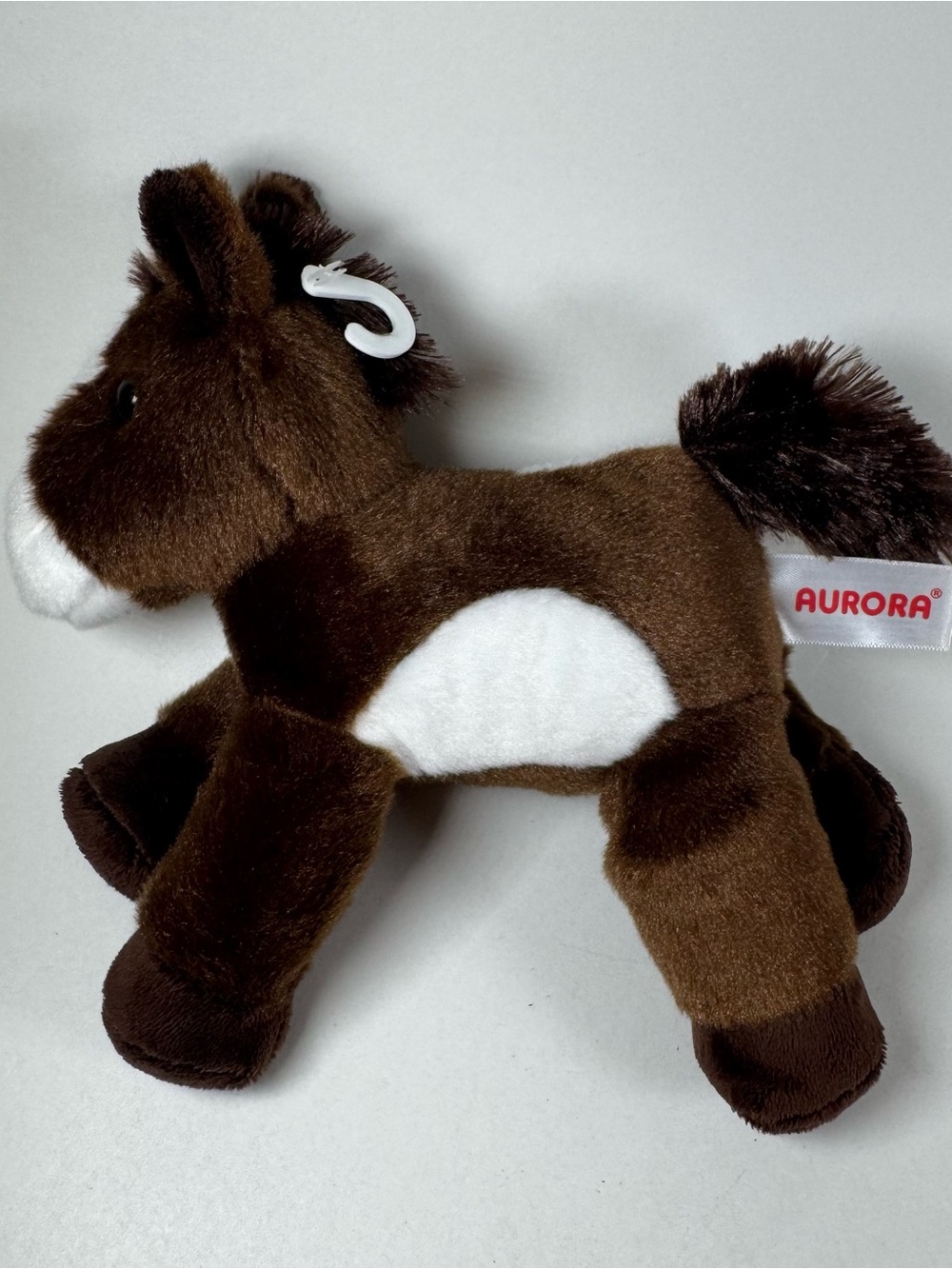 Aurora Plush Pony Horse Brown White 6" 2022 Beanie Stuffed Animal Toy